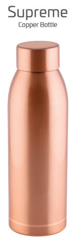 Supreme 1 Litre Copper Bottle | Pure Copper Water Bottle for Ayurvedic Benefits & Hydration